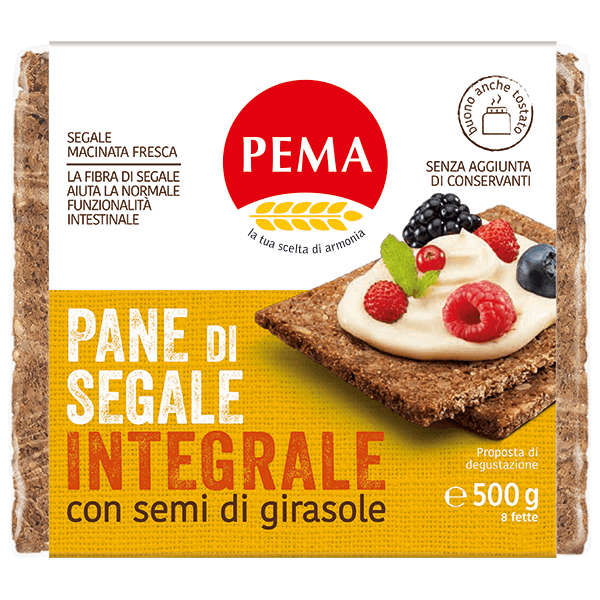 Pane di segale integrale con semi di girasole